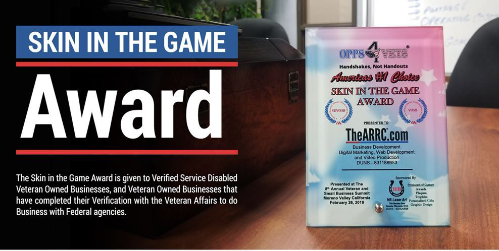 Skin in the Game Award - Buy a Sponsorship for a Verified Veteran Owned Business